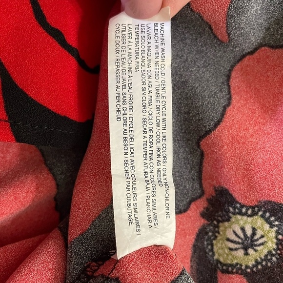 Eloquii Floral Asymmetrical Hem Skirt Red/Black Plus size 22 - Picture 10 of 12